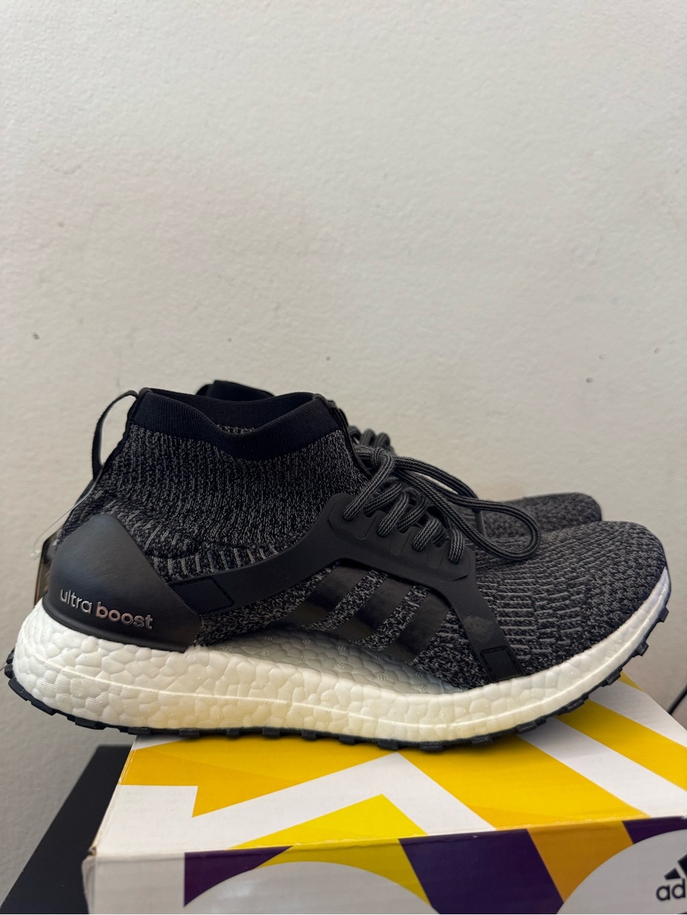 adidas Ultra Boost women’s Sneakers — Black and White - size 9